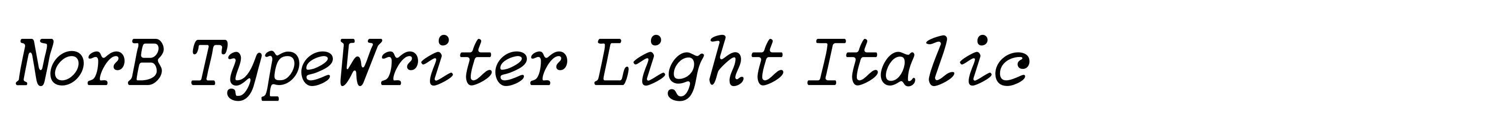 NorB TypeWriter Light Italic